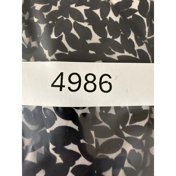 Jones New York Petites Size 8P Abstract Fit Flared Midi Dress Black White Cap - Picture 8 of 8